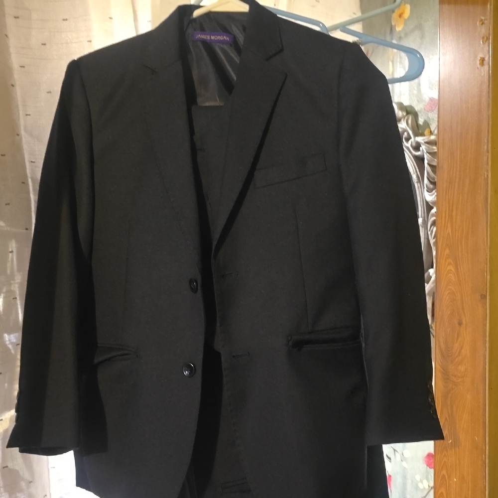 Elegant Black Suit by James Morgan , Boys 3 Piece Suit